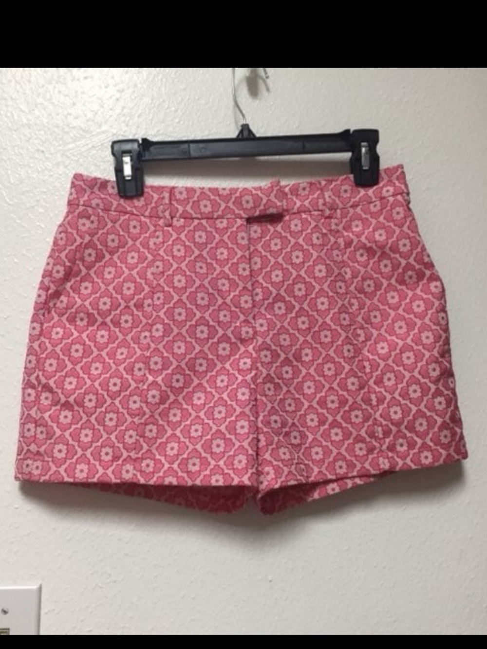 Blue Rain Pink Geometric High Waist Shorts